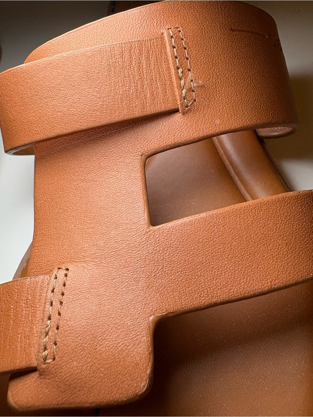 Franco Sarto A-Gretta Leather Sandals Women’s Size 7.5M Cognac Brown - Picture 6 of 15